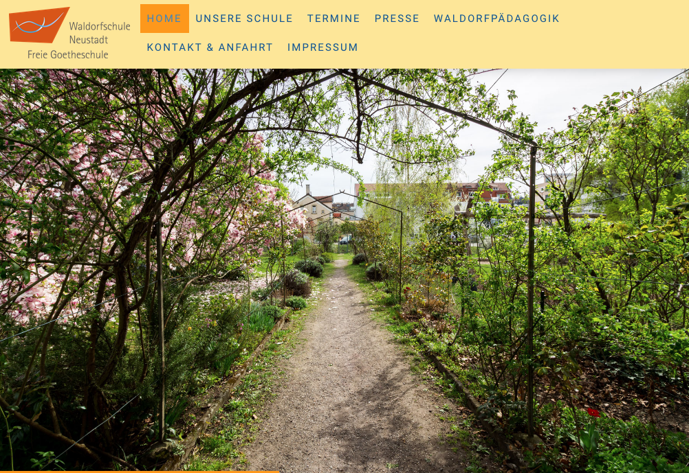 Webiste Waldorfschule Neustadt - Freie Goetheschule