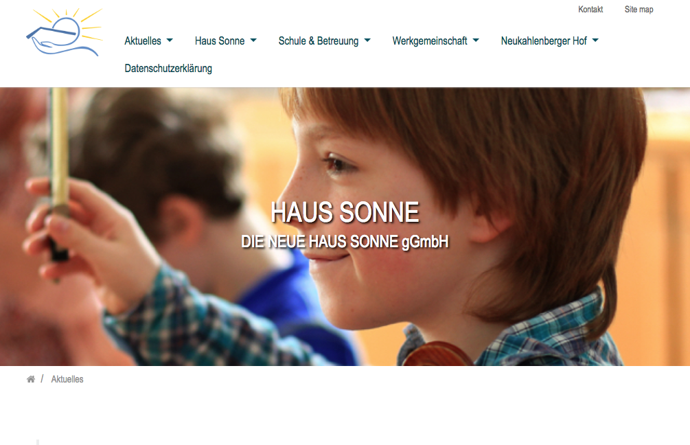 Webiste Anna Betzner Schule Haus Sonne